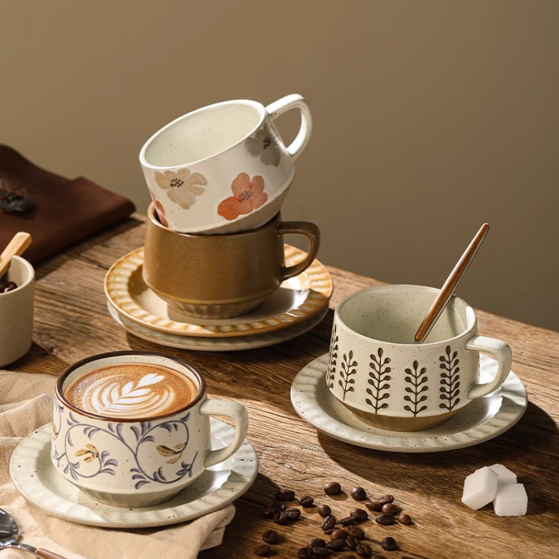 Керамическая чашка в стиле рет – обзор и цена Coffee Tea And Sugar Set