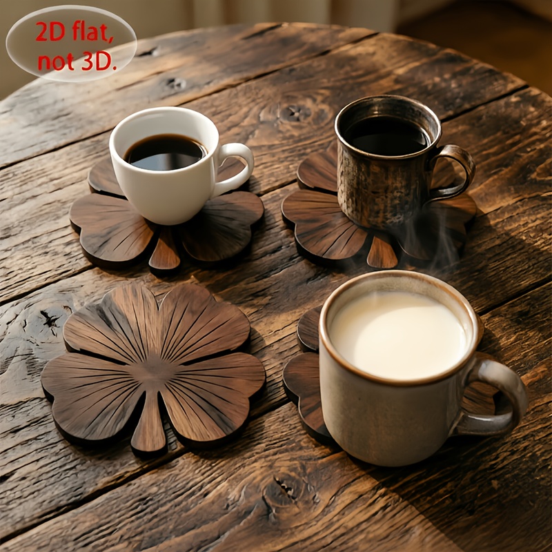 Набор из 4-х плоских деревянны – обзор и цена Coffee Tea And Sugar Set